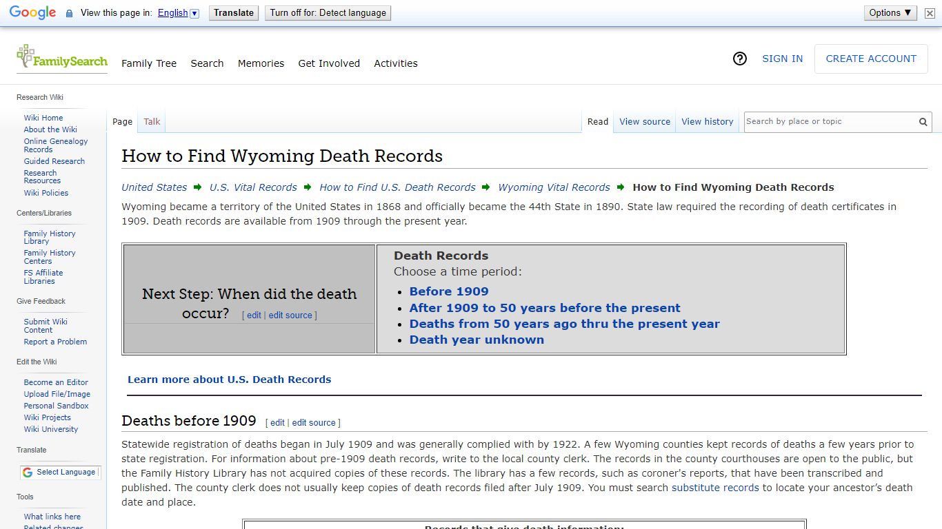 How to Find Wyoming Death Records • FamilySearch